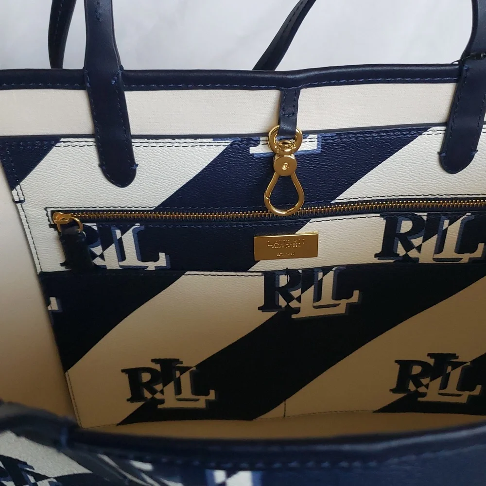 Ralph Lauren Navy and White Tote‎ Bag ( Spring 1 Navy)